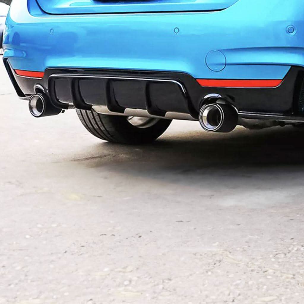 Gloss Black Rear Diffuser Dual Exhaust for BMW F32 F33 F36 4 Series 14-20
