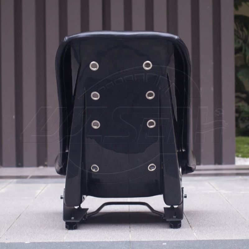 Pair of (x2) Universal Black Quilted Luxe Leather Classic Retro Speedster Bucket Seats with base mounted slide runners