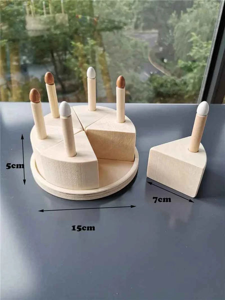 Jumpsecret Kids Montessori Wooden Sorting Cups With Beads