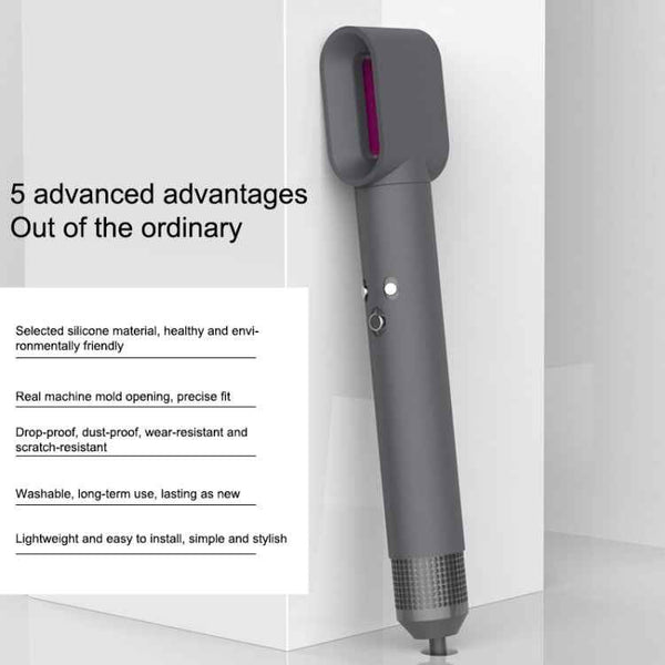 For Dyson Airwrap Hair Modeling Dryer Shockproof Silicone Case (Black)