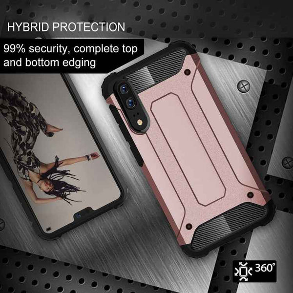 For Huawei  P20 Full-body Rugged TPU + PC Combination Back Cover Case , For Huawei P20, Huawei P20