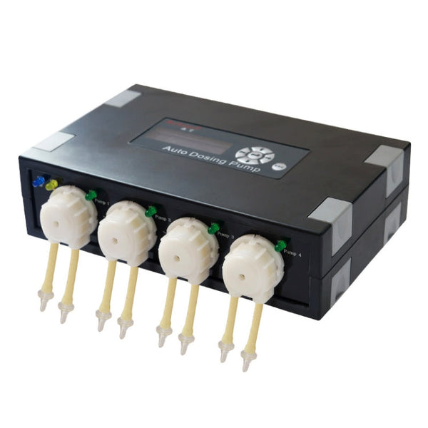 Jebao DP-4 7.5W Auto Dosing Pump Peristalsis Pump 4-Channel Dosing Aquarium Tank Coral Reef Automatic Feeder Liquid Dispenser, US Plug