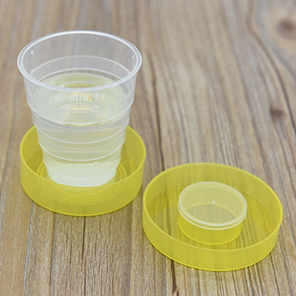 4 PCS 200ml Fashionable Outdoor Activity Using Plastic Portabel Folding Dringking Cup, 200ml