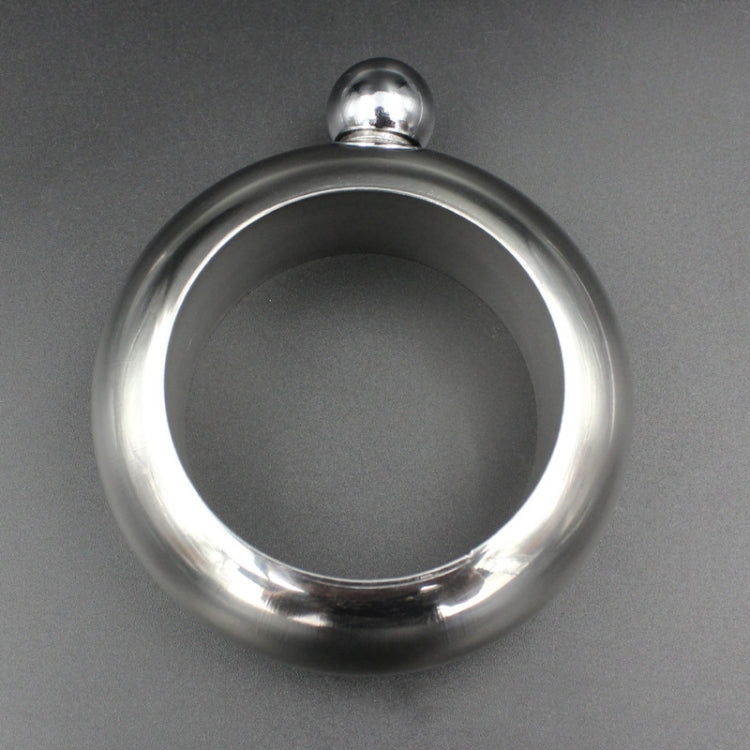 Fashion Creative 100ML Thickened Stainless Steel Bracelet Jug  3.5 Oz, Silver