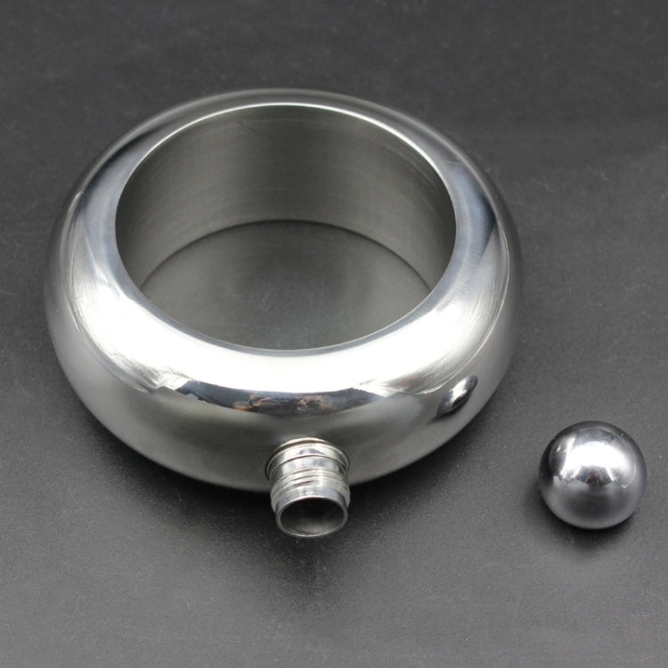 Fashion Creative 100ML Thickened Stainless Steel Bracelet Jug  3.5 Oz, Silver