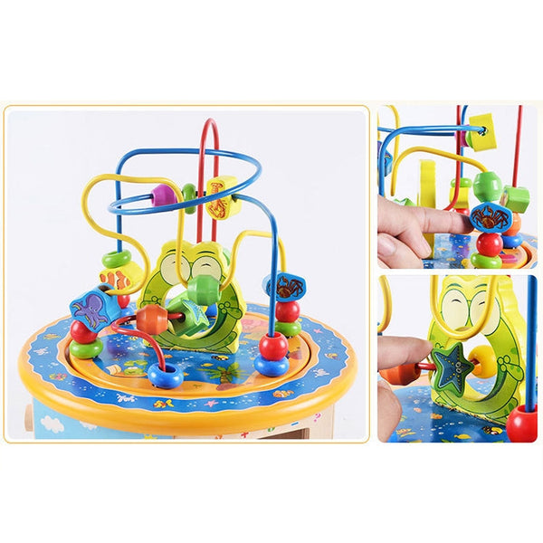 Multi-functional Wooden Gaming Treasure Box Toy