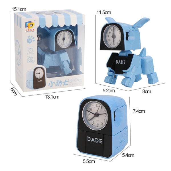 Mini Manual Child Deformation Alarm Clock Robot Toy