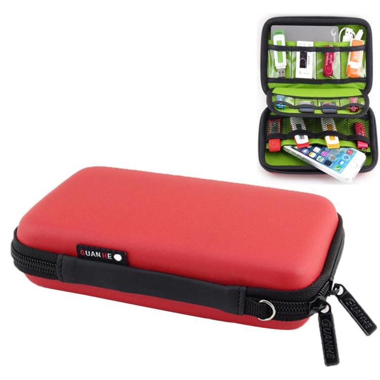 Portable Multi-function EVA Material Digital Device Travel Storage Bag for Phone / Power Bank / USB Disk / SD Disk / PSP Console, Internal Size: 16.5*9.5*3.8cm