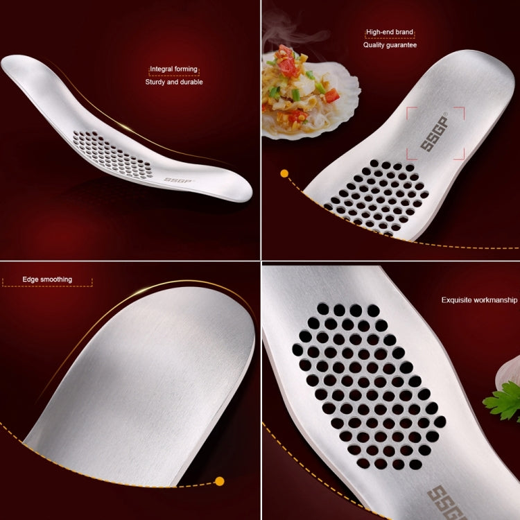 SSGP Kitchen Tool Manual 304 Stainless Steel Brushed Texture Garlic Presser