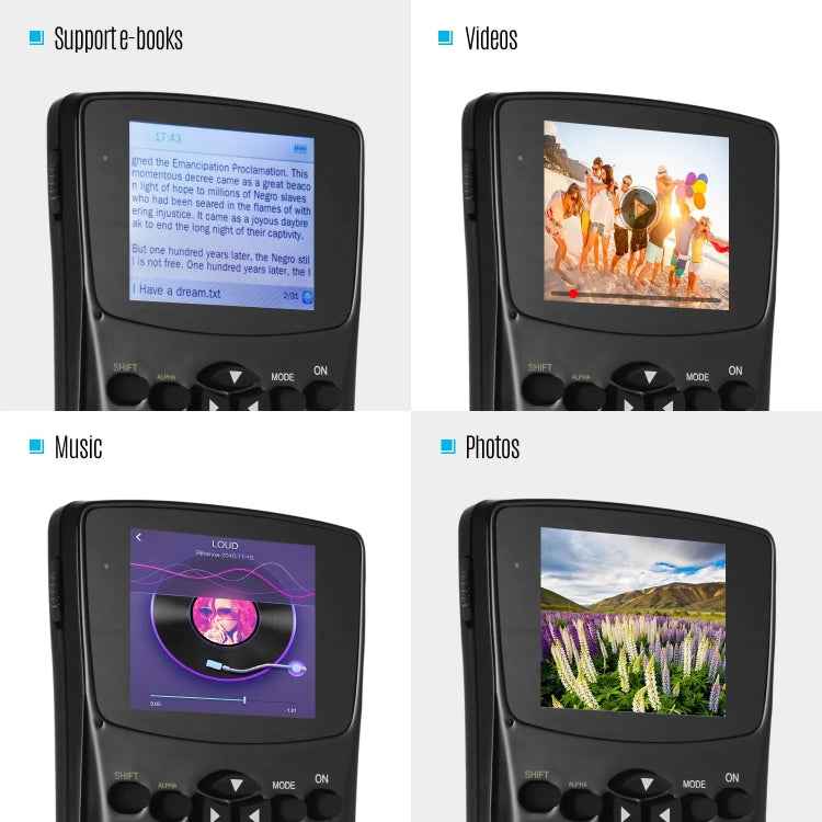 Multi-function Portable 2.4 inch Display Screen Scientific Calculator, Support Sound Recording / Radio / Music & Video Playing / Picture Browsing, 2.4 inch Calculator