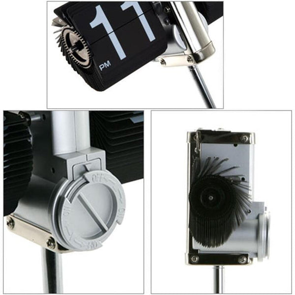 Creative Home Office Bedroom Retractable Flip Trolley Small Balance Clock