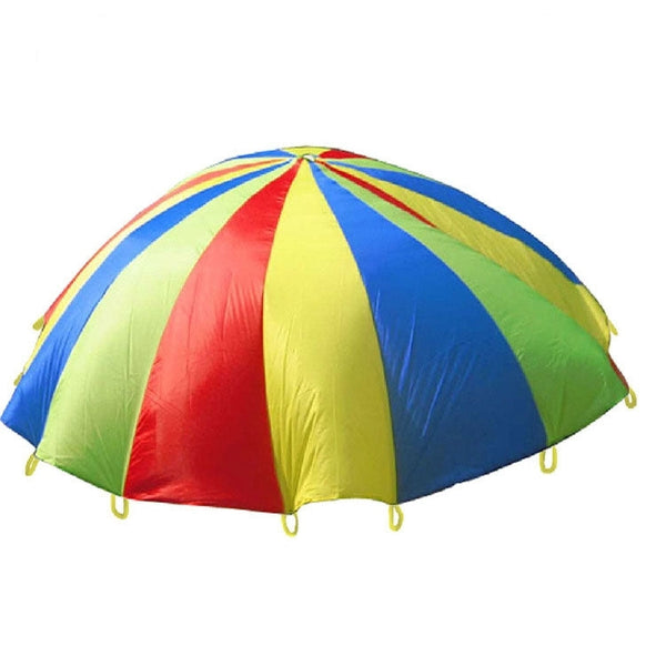 2m Children Outdoor Game Exercise Sport Toys Rainbow Umbrella Parachute Play Fun Toy with 8 Handle Straps for Families / Kindergartens / Amusement Parks, 2m 8 Handle Straps