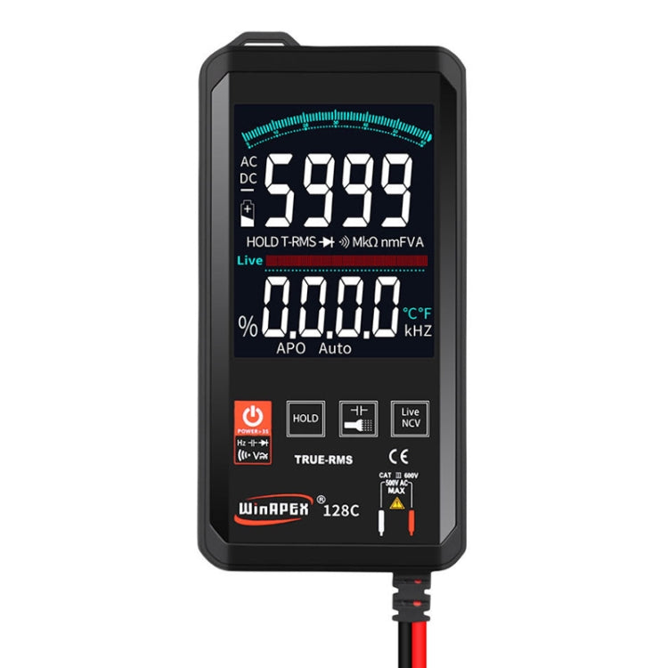HY128C Color Screen Ultra-thin Touch Smart Digital Multimeter Fully Automatic High Precision True Effective Value Multimeter, HY128C