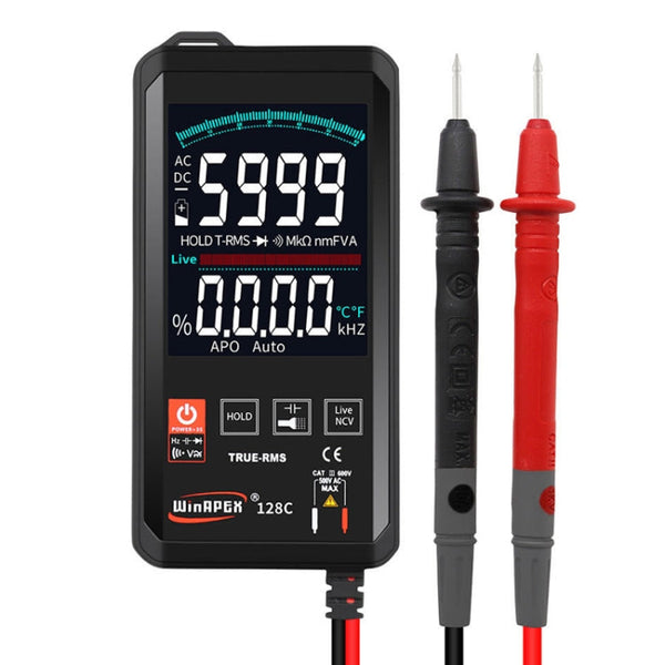 HY128C Color Screen Ultra-thin Touch Smart Digital Multimeter Fully Automatic High Precision True Effective Value Multimeter, HY128C