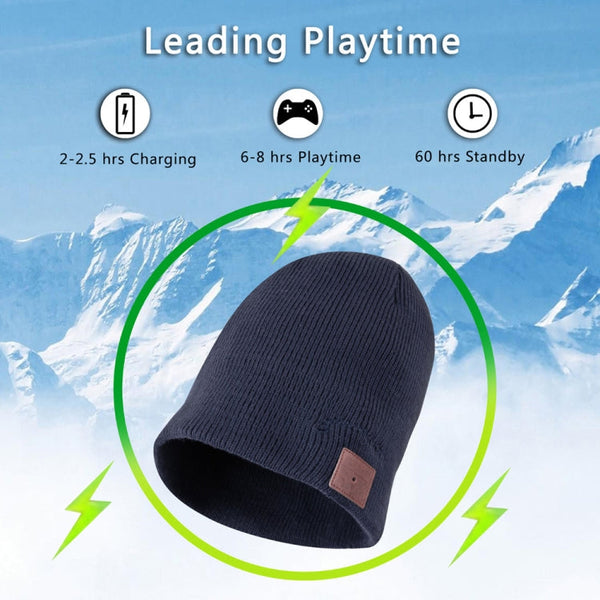 Bluetooth Warm Knit Hat, Supports Phone Answering & Bluetooth Photo Taking & Music Playing