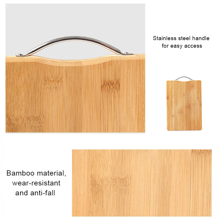Kitchen Rectangular Bamboo Chopping Block Thickening Cutting Board,  Size: 34cm x 24cm, Size: 34cm x 24cm