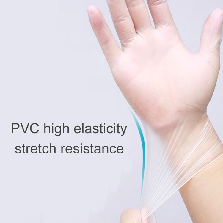 100 PCS Disposable PVC Examination Gloves Household Transparent Touchable Protective Gloves, Size: L, 100 PCS L