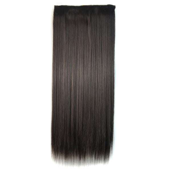 4# One-piece Seamless Five-clip Wig Long Straight Wig Piece