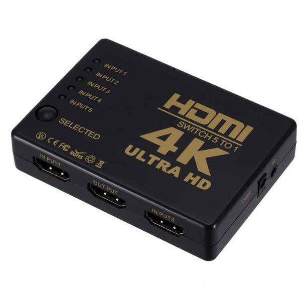 ZMT-968885 HDMI Switch 5 into 1 out 4K*2K HD Video Switch with Remote Control