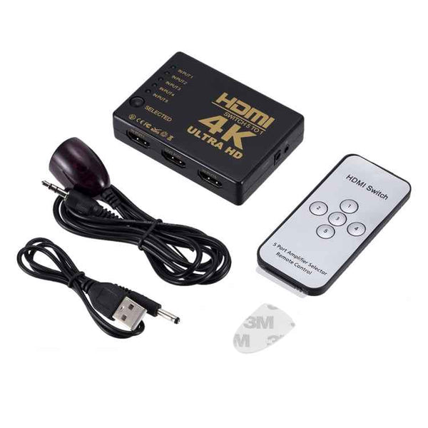 ZMT-968885 HDMI Switch 5 into 1 out 4K*2K HD Video Switch with Remote Control