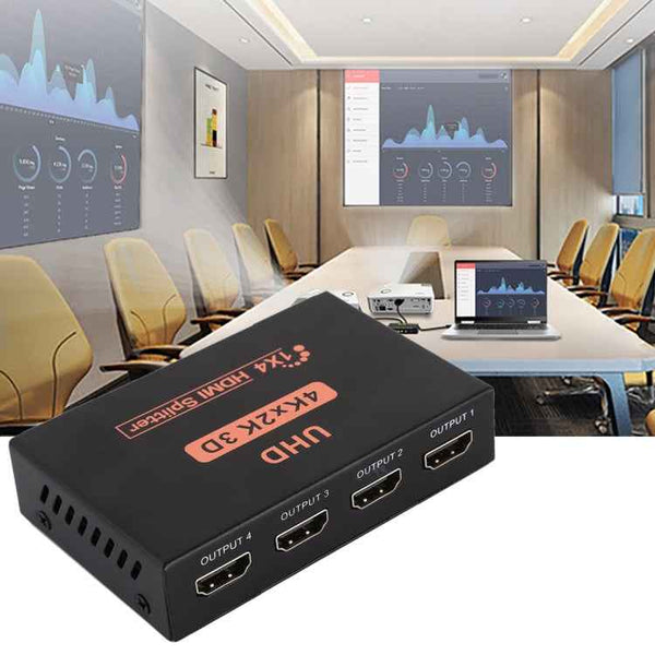 CY10 UHD 4K x 2K 3D 1 x 4 HDMI Splitter (EU Plug)