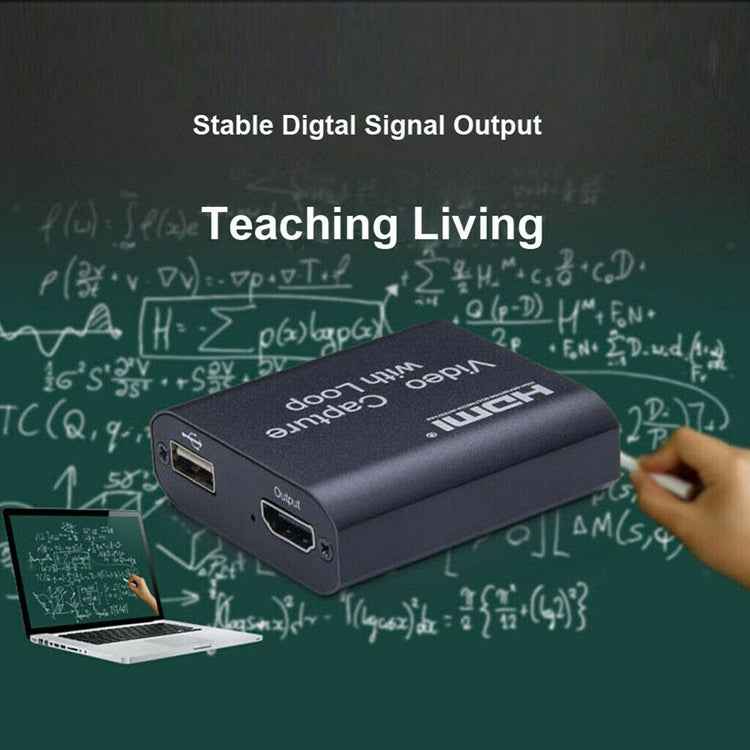 USB 2.0 to HDMI 4K HD Video Capture with Loop (Black)