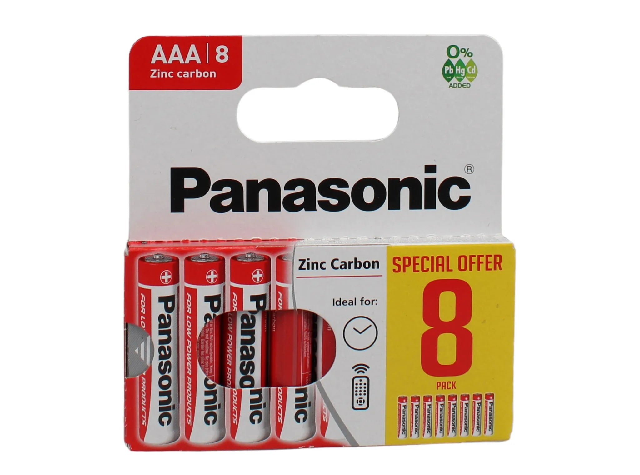 40x AAA Panasonic R03, MN2400 1.5V Zinc Carbon Battery
