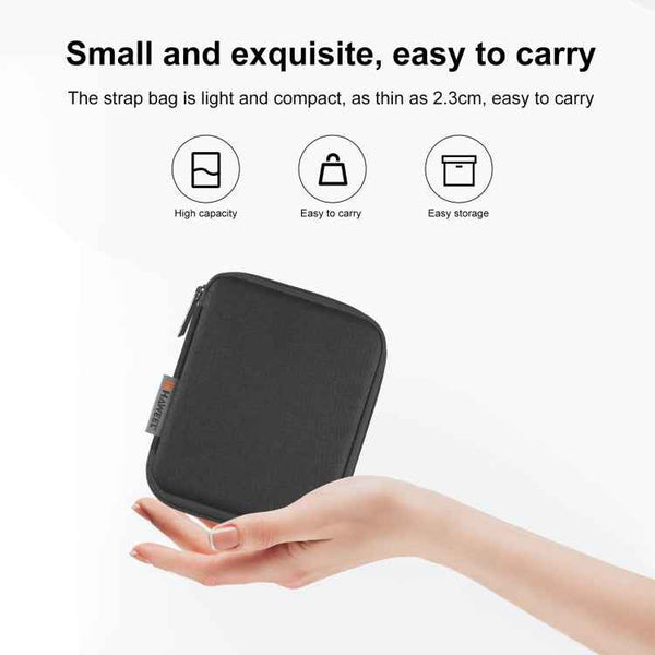 HAWEEL Watch Band Organizer Box Earphones / U Disk / Digital Cable Storage Case(Black)
