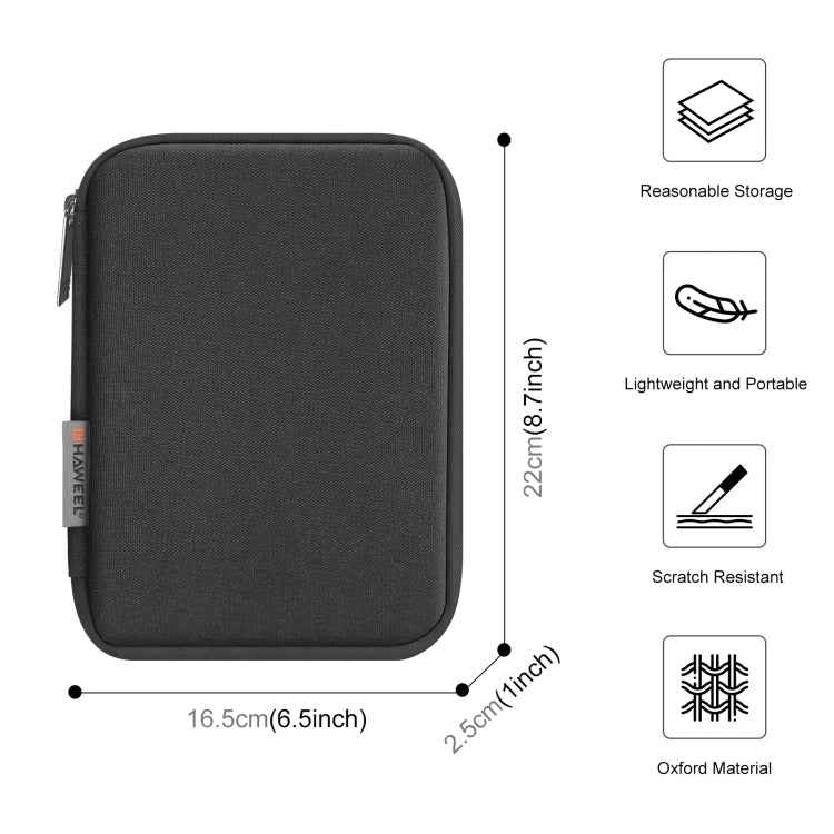 HAWEEL Watch Band Organizer Box Earphones / U Disk / Digital Cable Storage Case(Black)