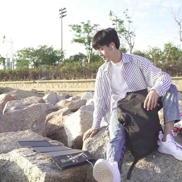 HAWEEL 28W Foldable Solar Panel Charger with 5V 3A Max Dual USB Ports