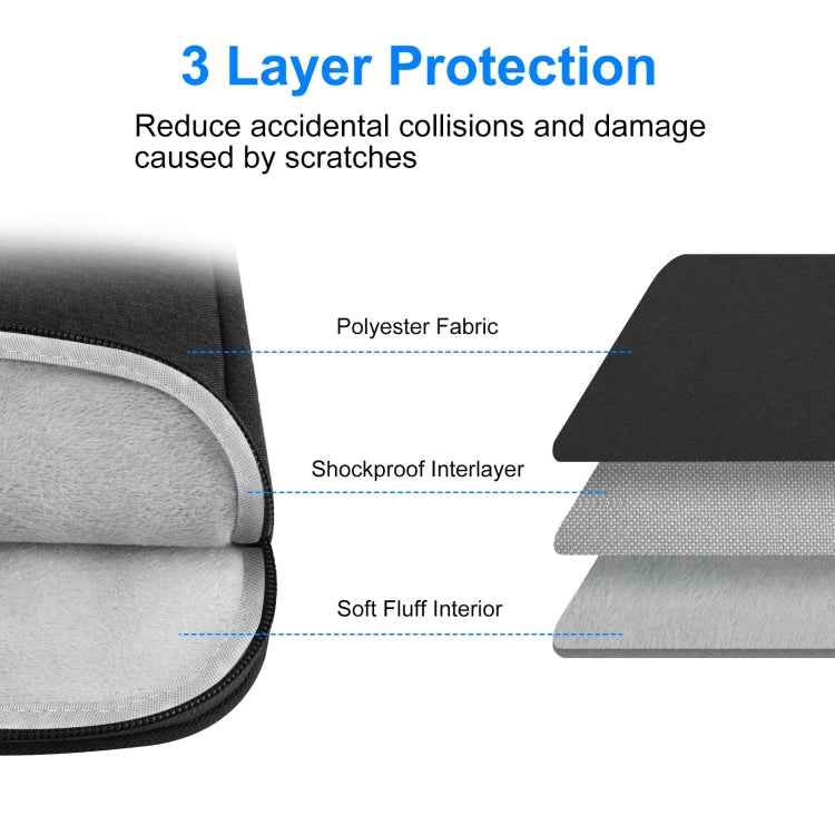 HAWEEL 16 inch Laptop Sleeve Case Zipper Briefcase Bag for 15-16.7 inch Laptop(Black)