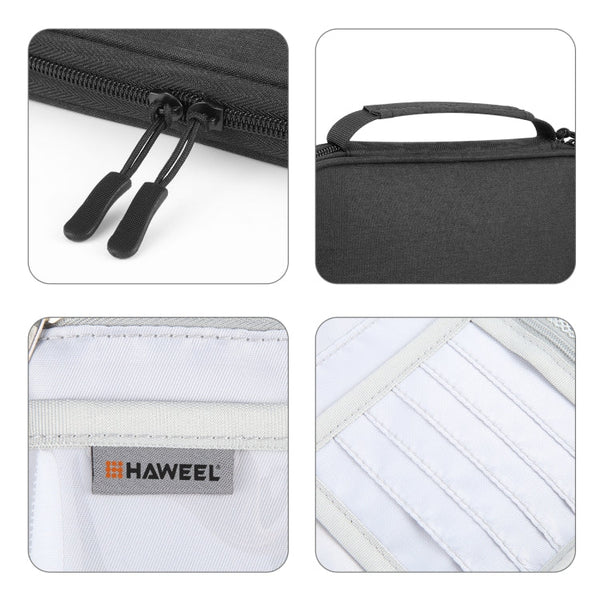 HAWEEL Passport Wallet Document Organizer Credit Cards Case Bag with Handle
