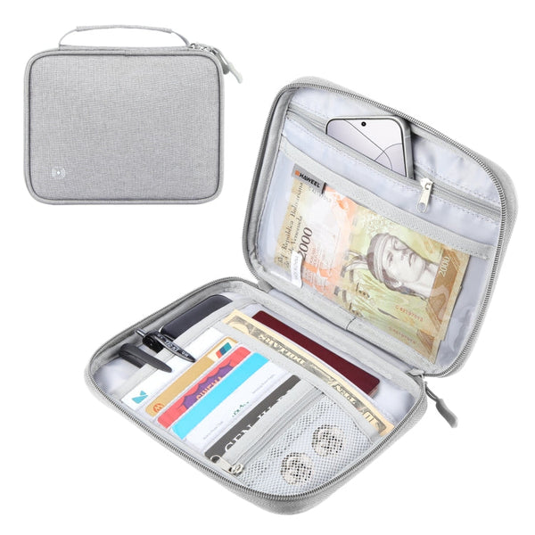 HAWEEL Passport Wallet Document Organizer Credit Cards Case Bag with Handle