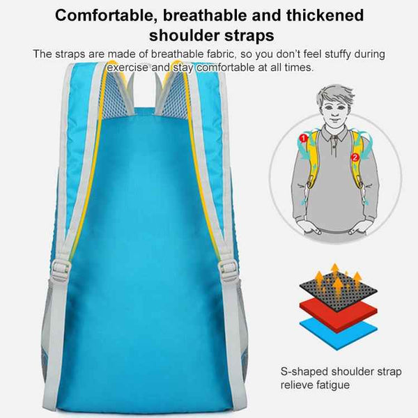 HAWEEL Hiking Portable Foldable Backpack Large Capacity Shoulders Bag (Blue)