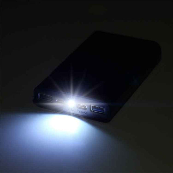 HAWEEL 4x18650 DIY 12000mAh Power Bank Shell with Dual USB & Display (Black)