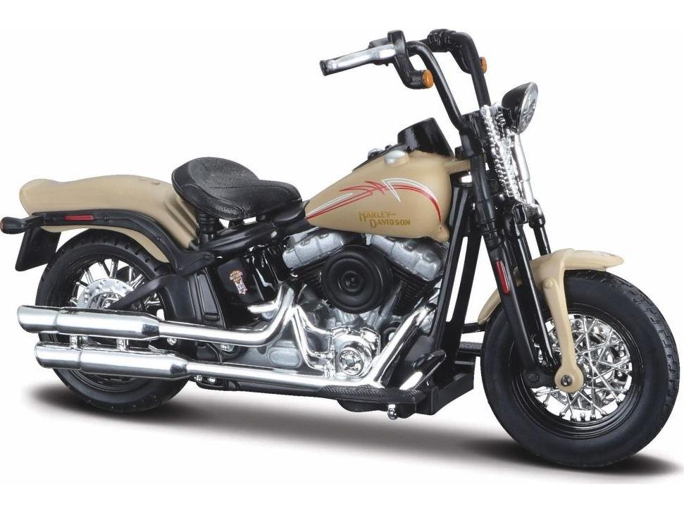 Harley-Davidson FLSTB Cross Bones 2008 Beige 1:18 Scale Maisto Diecast Model