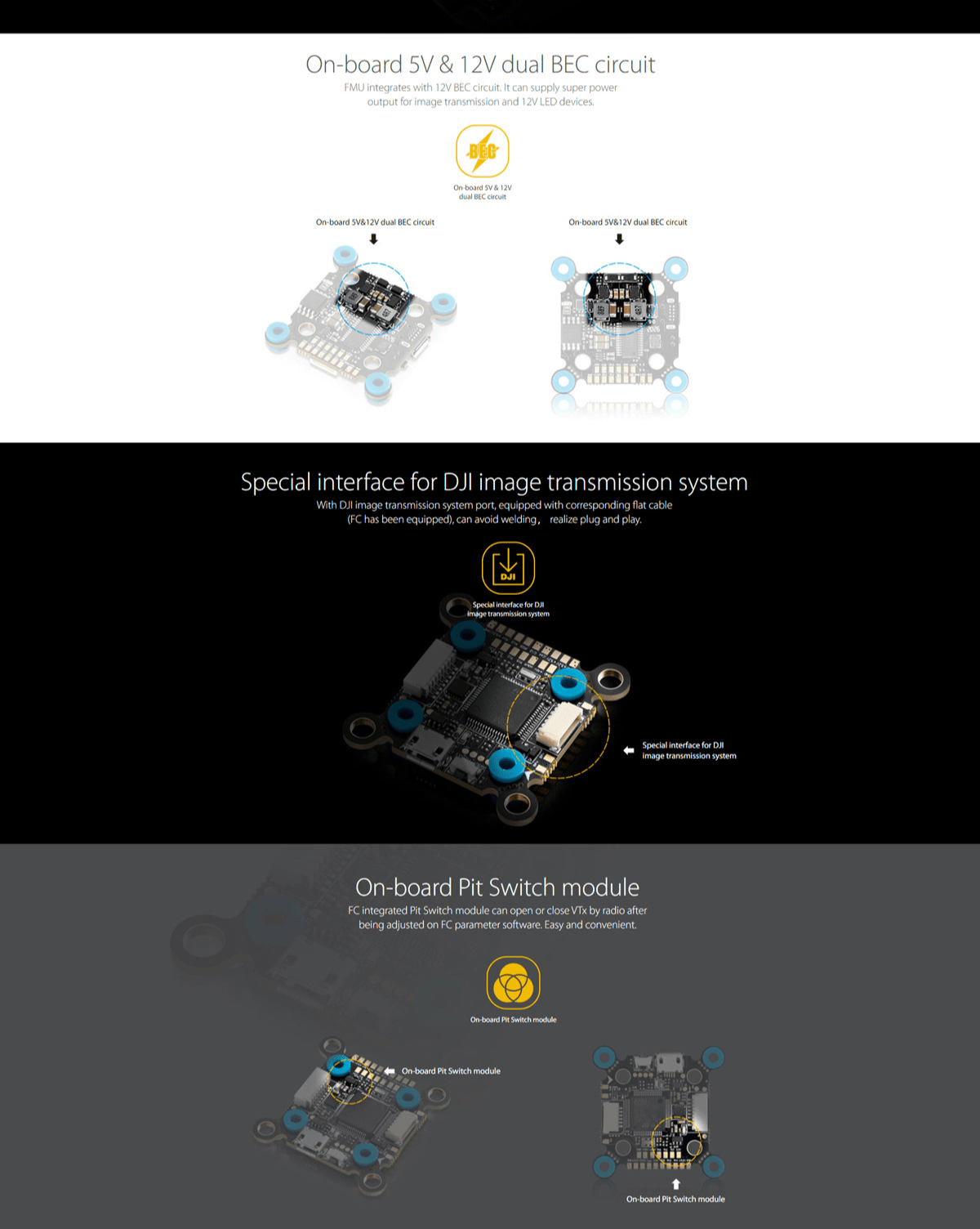 Hobbywing XRotor Micro Combo Stack (F7 FC + 40A BLHeli_32 ESC)