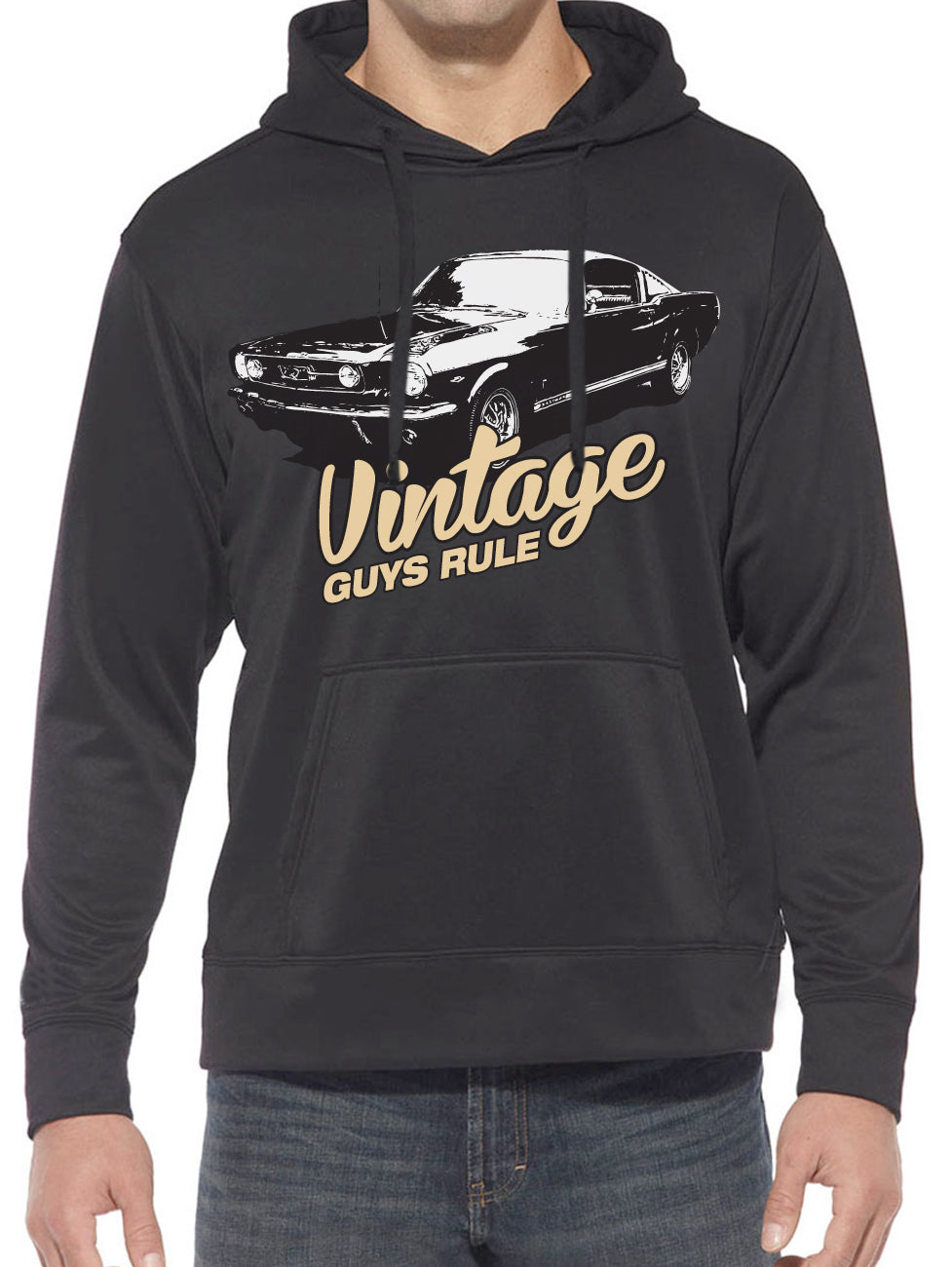 Vintage Guys Rule Mustang Hoodie