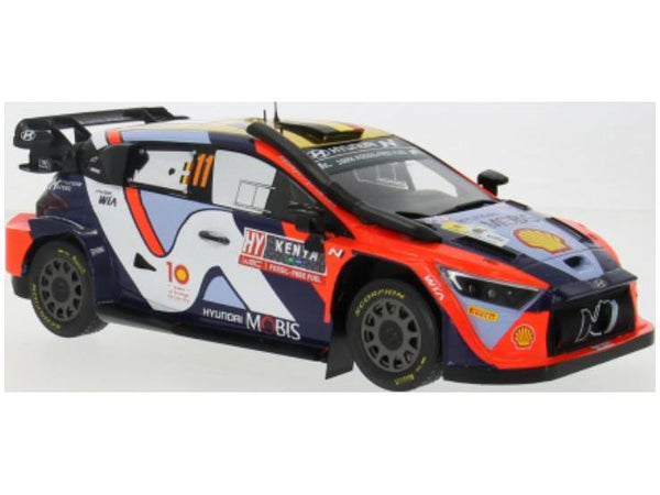 Hyundai i20 N Rally1 #11 T.Neuville/M.Wydaeghe WRC Safari Rallye Kenya 2024 1:18 Scale Diecast Model