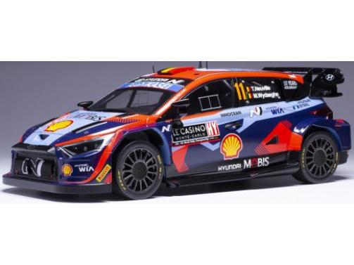 Hyundai i20 N WRC1 #11 T.Neuville/M.Wydaeghe Rally Monte Carlo 2023 1:18 Scale Diecast Model