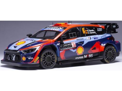 Hyundai i20 N WRC1 #6 D.Sordo/C.CarreraRally Monte Carlo 2023 1:18 Scale Diecast Model