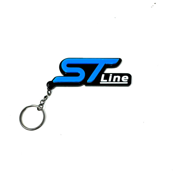 4D ST-Line Logo Keychain for Ford – Gloss Black with Custom Colour Options | CEUK