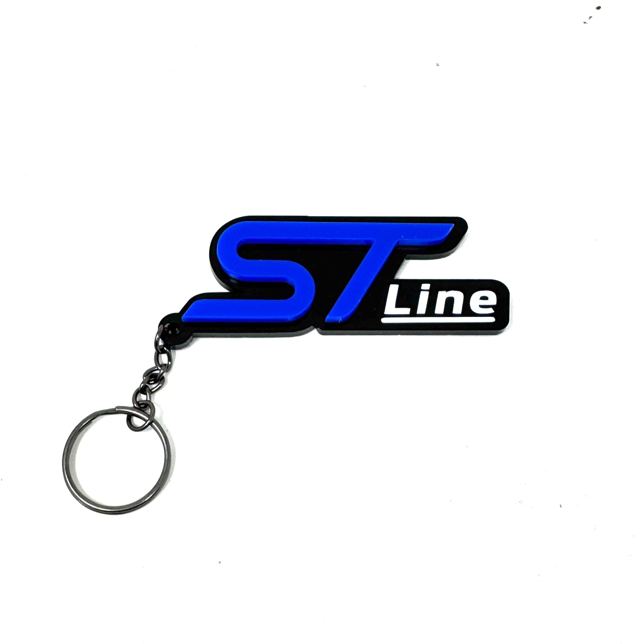 4D ST-Line Logo Keychain for Ford – Gloss Black with Custom Colour Options | CEUK
