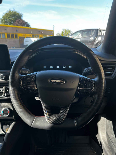 Carbon Fibre Look Steering Wheel Trim for MK4 / MK4.5 Focus – ST Logo | CEUK