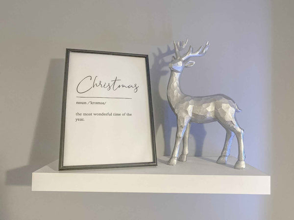 Christmas Definition Winter Christmas Seasonal Wall Home Decor Print