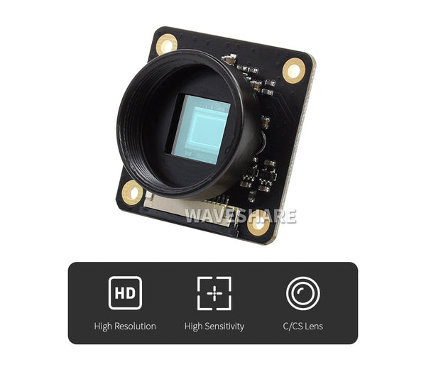 IMX477 12.3MP Camera Sensor – Compatible with Jetson/RPi (for C/ CS Lenses)