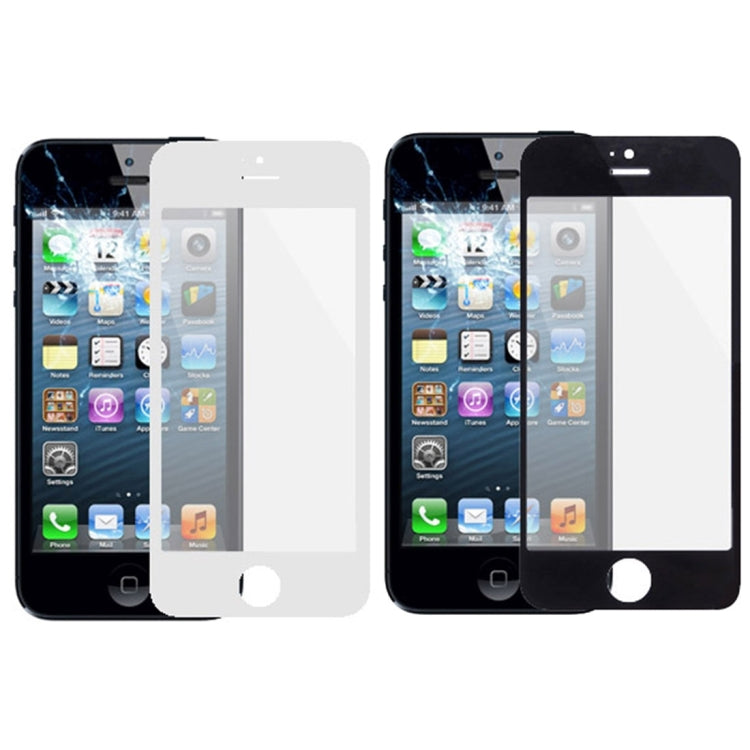 5 PCS Black + 5 PCS White for iPhone 5 & 5S Front Screen Outer Glass Lens, 5 Black 5 White for i5 & 5S