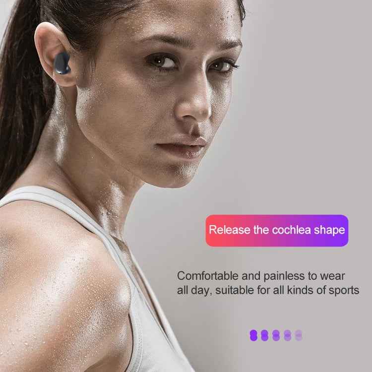 DT-14 Wireless Two Ear Bluetooth Headset Supports Touch & Smart Magnetic Charging & Power On Automatic Pairing