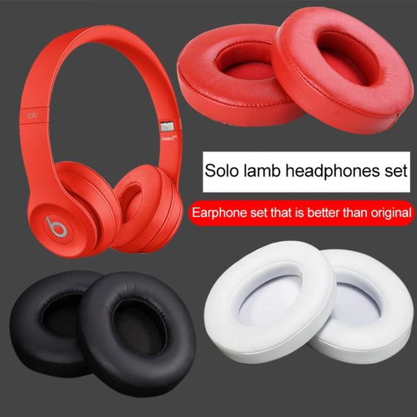 1 Pair Leather Headphone Protective Case for Beats Solo2.0 / Solo3.0, Wired Version