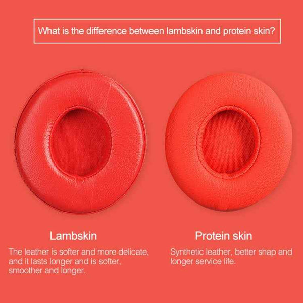 1 Pair Leather Headphone Protective Case for Beats Solo2.0 / Solo3.0, Wired Version